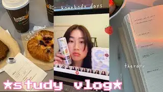 STUDY VLOG ᯓ★ premed homebody days, new glasses, dyeing my hair, therapy lessons, cafe hop ☕️