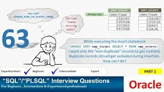 Oracle PL SQL interview question | How to Exclude duplicate records while insertion| Error Log Table
