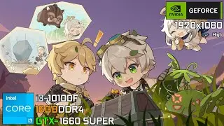 Genshin Impact | i3 10100F + GTX 1660 Super ( 1080p High )