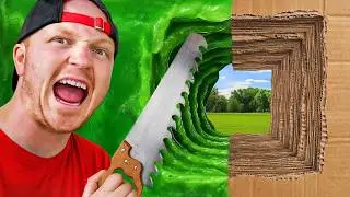Escaping 1,000 Layers of CARDBOARD vs SLIME