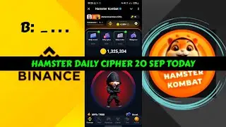 Hamster cipher today 20 Sep | hamster daily cipher 20 Sep today | hamster kombat daily cipher today