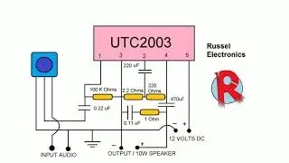 UTC2003 audio amplifier circuit diagram Tda2003 IC amplifier UTC2003 IC amplifier circuit diagram