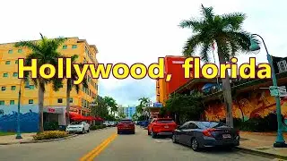 Manejando en la Ciudad de Hollywood en Broward, Florida Estados Unidos #84 Recorriendo la ciudad