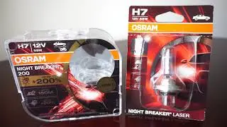 OSRAM NIGHT BREAKER +200% vs OSRAM Night Breaker LASER