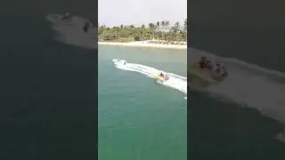 ouch! falling of the banana into the sea