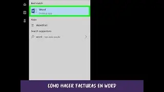 Cómo hacer facturas en Word