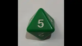 Dado verde de 8 caras