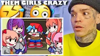 GameToons - BOYFRIEND vs. DOKI DOKI LITERATURE CLUB! (Cartoon Animation) [reaction]