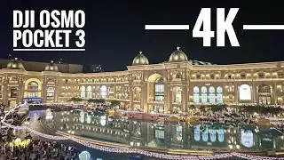 DJI Osmo Pocket 3 Low light video test - Vendome Palace Lusail Qatar  - Game of Thrones fountainshow