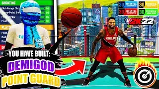 THE *NEW* BEST GUARD BUILD IS TAKING OVER NBA2K22! BEST 5'10 DEMIGOD POINT GUARD BUILD - NBA 2K22