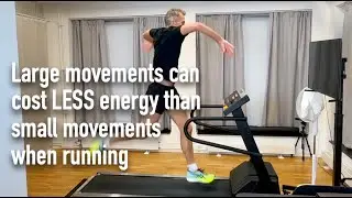 Large movements can cost LESS energy than small movements when running