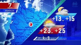 Weather forecast for Belarus on June 7, 2021