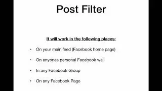 Post Filter - Take Control Of What You See In Facebook