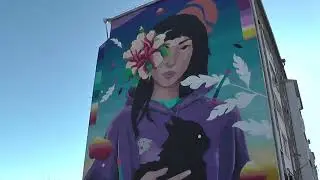 Зимняя прогулка по Солнечнодольску. Муралы. 2023 год. Часть 1