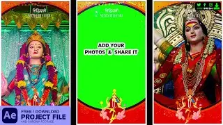 Maa Siddhidatri✋Day 9 Navratri Status🔱Green Screen & AE Project 🔰🆓Download Link Below👇#GreenPrism