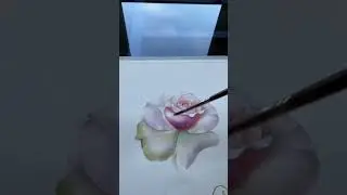 Всем лучше без масок 🎭 Роза акварель #music #movie #art #акварельнаяживопись #rose #roseart