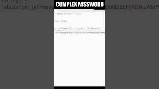 Generate Complex Password Using Python 