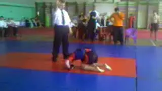УШУ Саньда Меж региональный чемпионат г Дебальцево Рыженко Максим (Красный шлем)