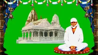 Sai baba Sitting Green Screen  | sai baba green screen | sai baba mandir video