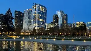 Downtown Park, Bellevue. Белвью. Гуляем с Акимом.