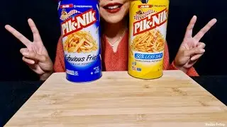 ASMR Eating Piknik | Shoestring Potatoes & Thick Cut Potatoes 🥔🍟