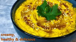 CREAMY Pumpkin HUMMUS | HEALTY Snack or Appetizer Recipe