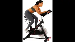 Sunny Health & Fitness Magnetic Belt Drive Indoor Cycling Bike with 44 lb Flywheel and Large Device