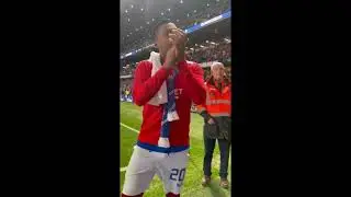 Alfredo Morelos bids farewell to Rangers fans at Ibrox Stadium