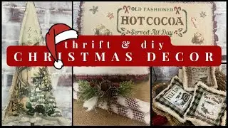 Country | Primitive Christmas Decor using Drop Cloth and Thrifted items!