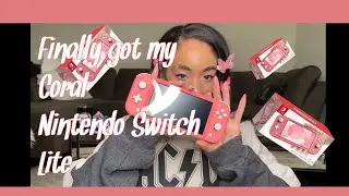 I Finally got a Coral Nintendo Switch Lite!!