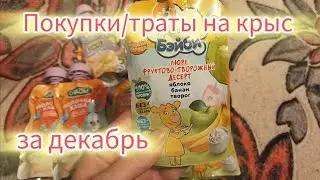 Покупки/ траты на крыс за декабрь. #моилюбимки #листиккексикмишутка #твимз #животные #крысы #rats