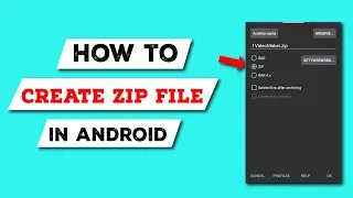 How to create zip file in android || Zip a File or Folder.