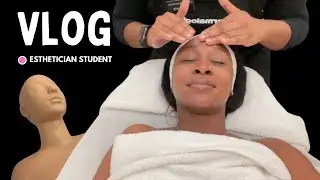 VLOG: DAY IN THE LIFE OF AN ESTHETICIAN STUDENT + KIT UNBOXING & MORE