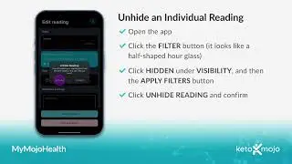 How To Unhide a Reading On the MyMojoHealth App