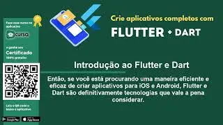 Aula 1 - Introdução ao Flutter e Dart - Curso criação de aplicativos com Flutter e Dart