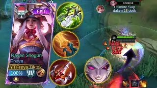GAMEPLAY FREYA 20 KILL VS AGGRESSIVE DYRROTH ! HARD GAME FREYA FULL BUILD DAMAGE ! - MOBILE LEGENDS