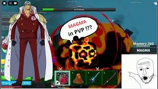 SHOCKED!! INSANE MAGMA combo... Blox Fruits PVP !!!
