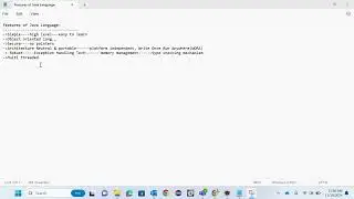 Java Language Features