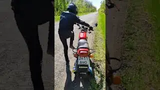 Smoke bomb on a Java motorcycle 
