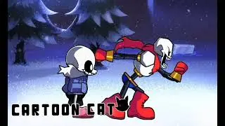 (FNF/Indie Cross/Dc2) Sans and Papyrus Side View Preview Animation