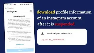 How to download profile information of an Instagram account after it is suspended