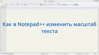 Как в Notepad++ изменить масштаб текста