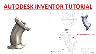 Autodesk inventor part exercise - 07 ll  2d drawing in description ll