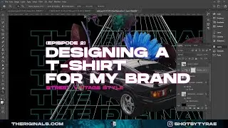Designing T-Shirt For My Clothing Brand [EP.  2] [Street Retro Style] Time-lapse