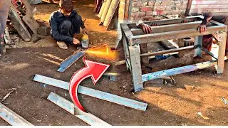 Amazing process of making chef cutter stand How to make useful things by old iron Recycling￼￼