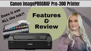 Canon ImagePROGRAF Pro-300 Printer | Can print digital Scrapbook Pages | Does it use ALL the Ink?!