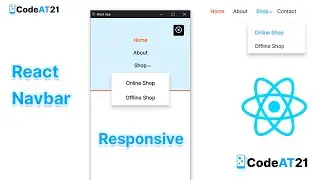 React Navbar Dropdown Menu Responsive | How to create  React Navbar Menu