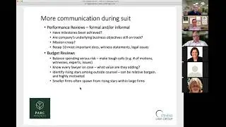 PARC Seminar — Litigation Policies from the GC's Budgeting Perspective