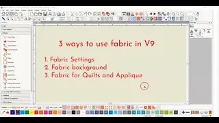 3 kinds of custom fabric in V9