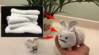 Come fare il coniglio di pasqua con asciugamani | fai da te diy Rabbit
